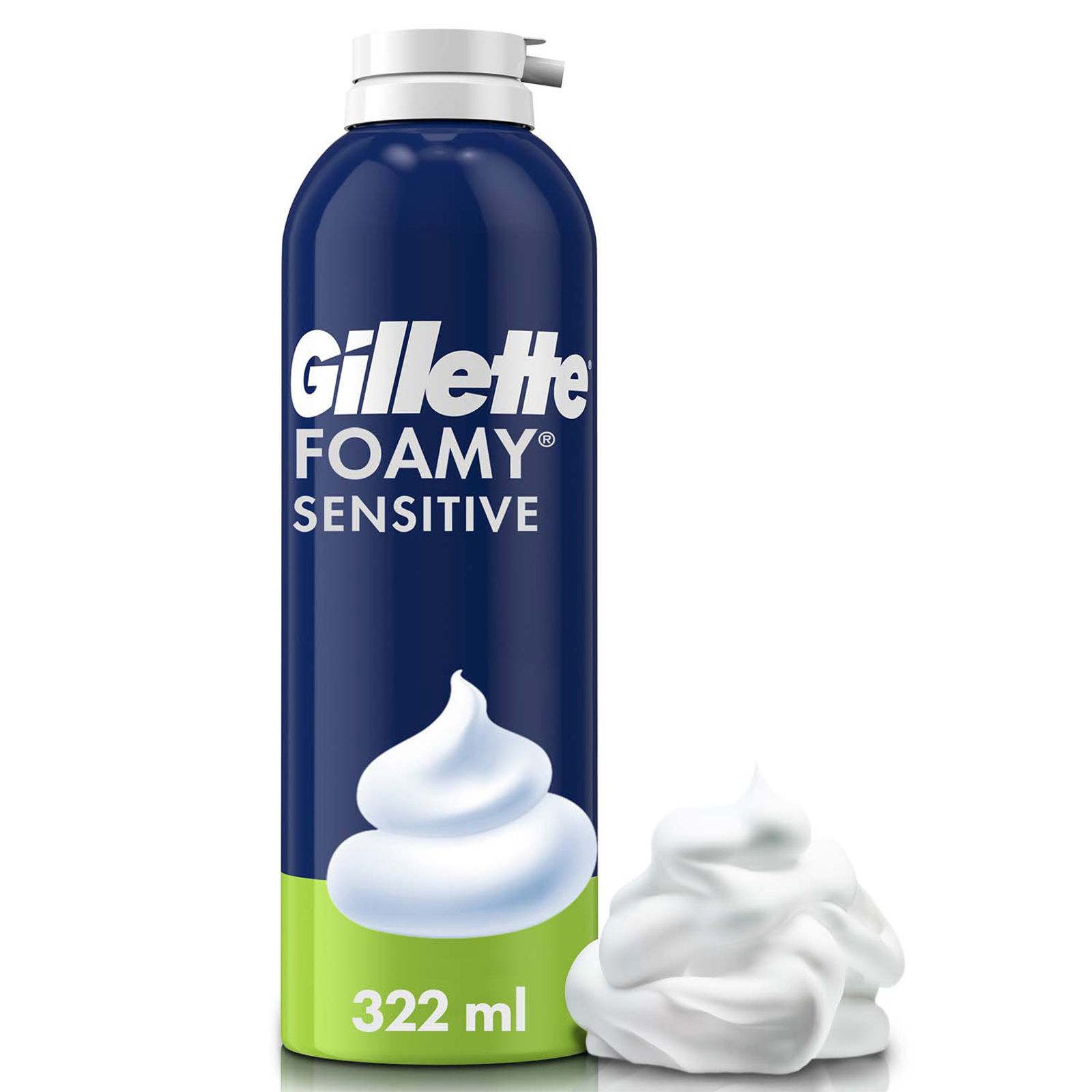 Gillette Foamy Sensitive Espuma De Afeitar Para Piel Sensible 322 Ml