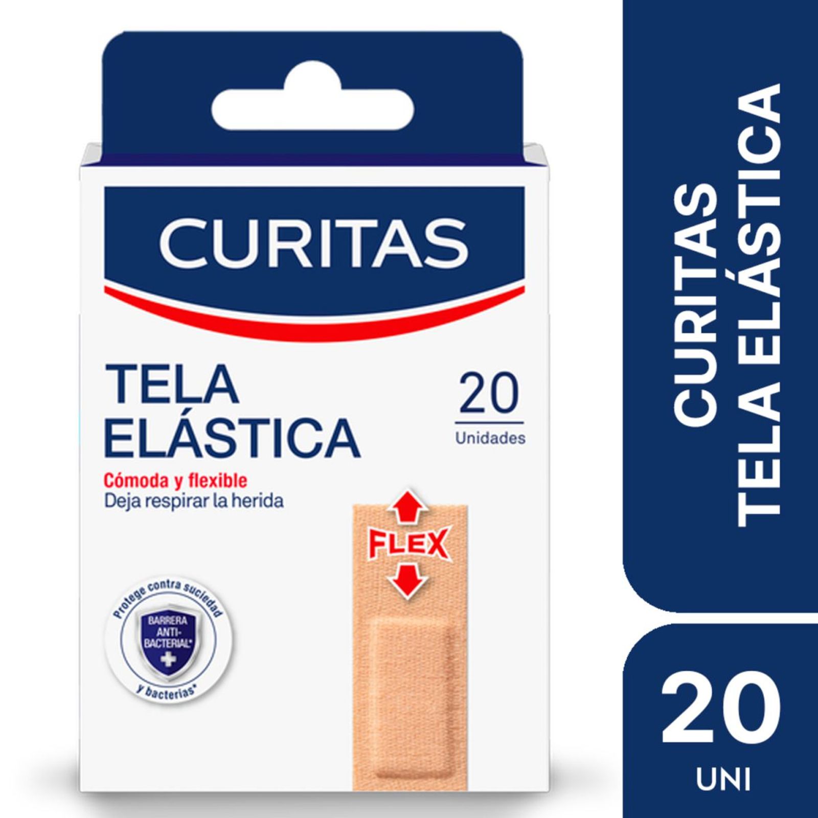 Curitas Apósitos Adhesivos Tela Elástica Ideal Para Heridas En Articulaciones 20U