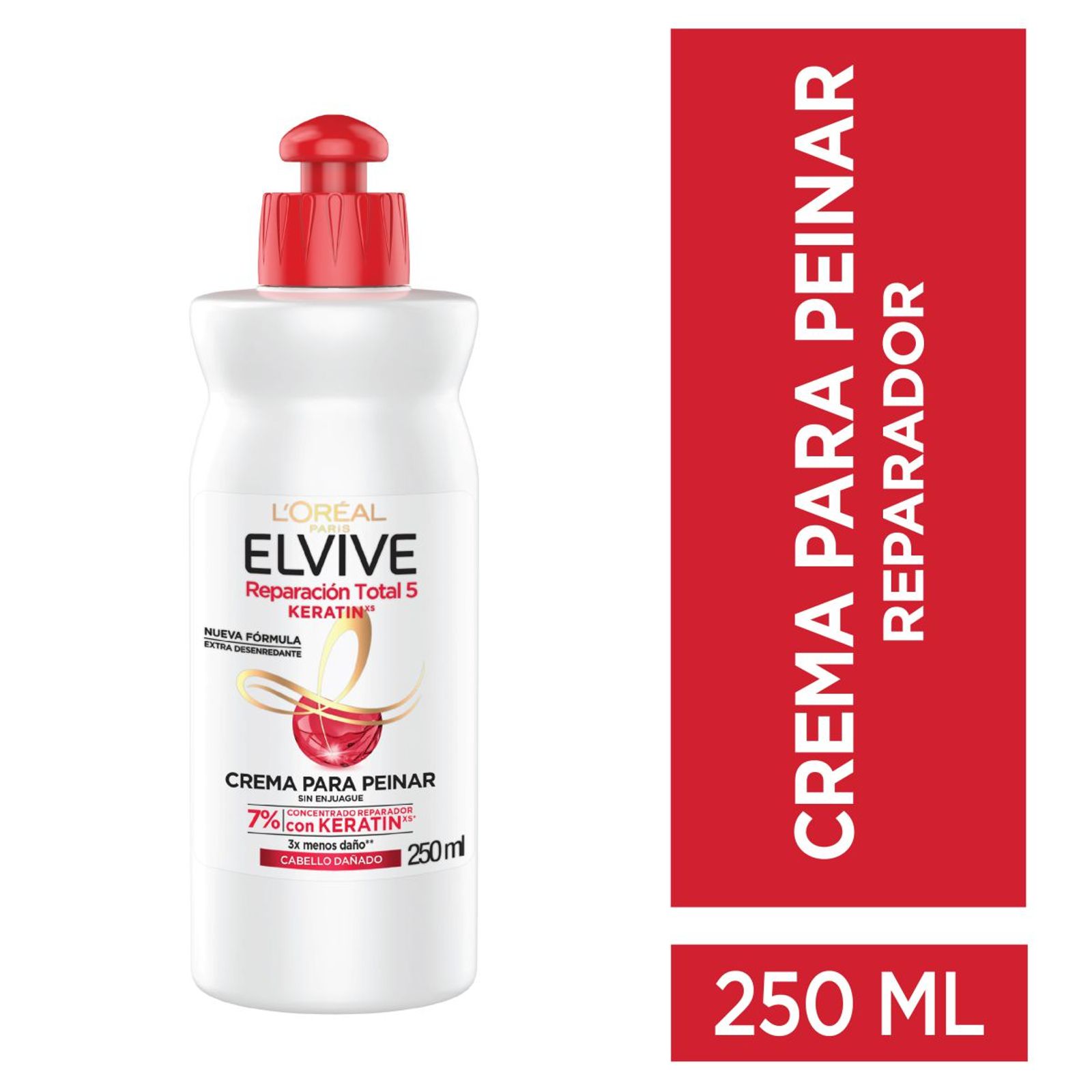 Crema Para Peinar Elvive Rt5 Keratin 250Ml