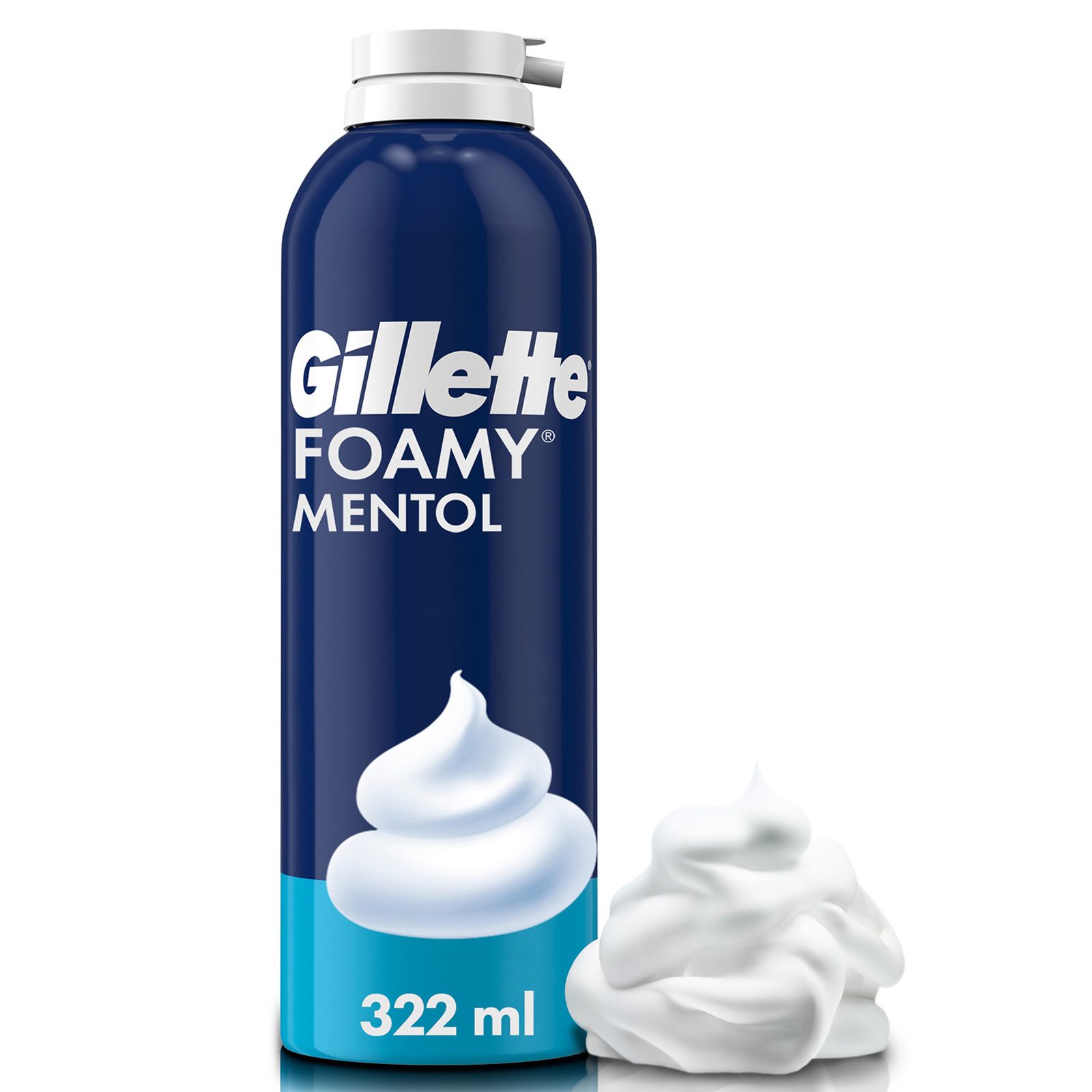 Gillette Espuma De Afeitar Refrescante Foamy Mentol 312 Ml