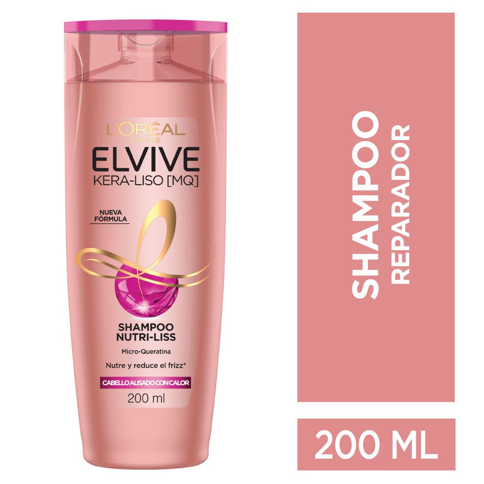 Shampoo Elvive Kera-Liso Mq Brillo & Sedosidad 200Ml