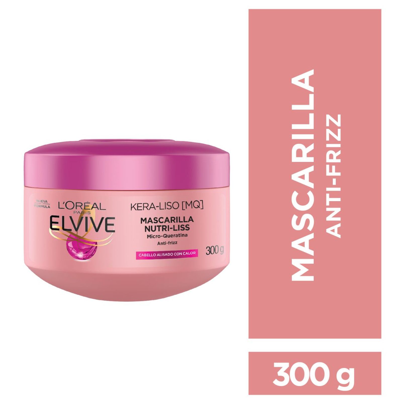 Mascarilla Elvive Kera-Liso Mq Brillo & Sedosidad 300Gr