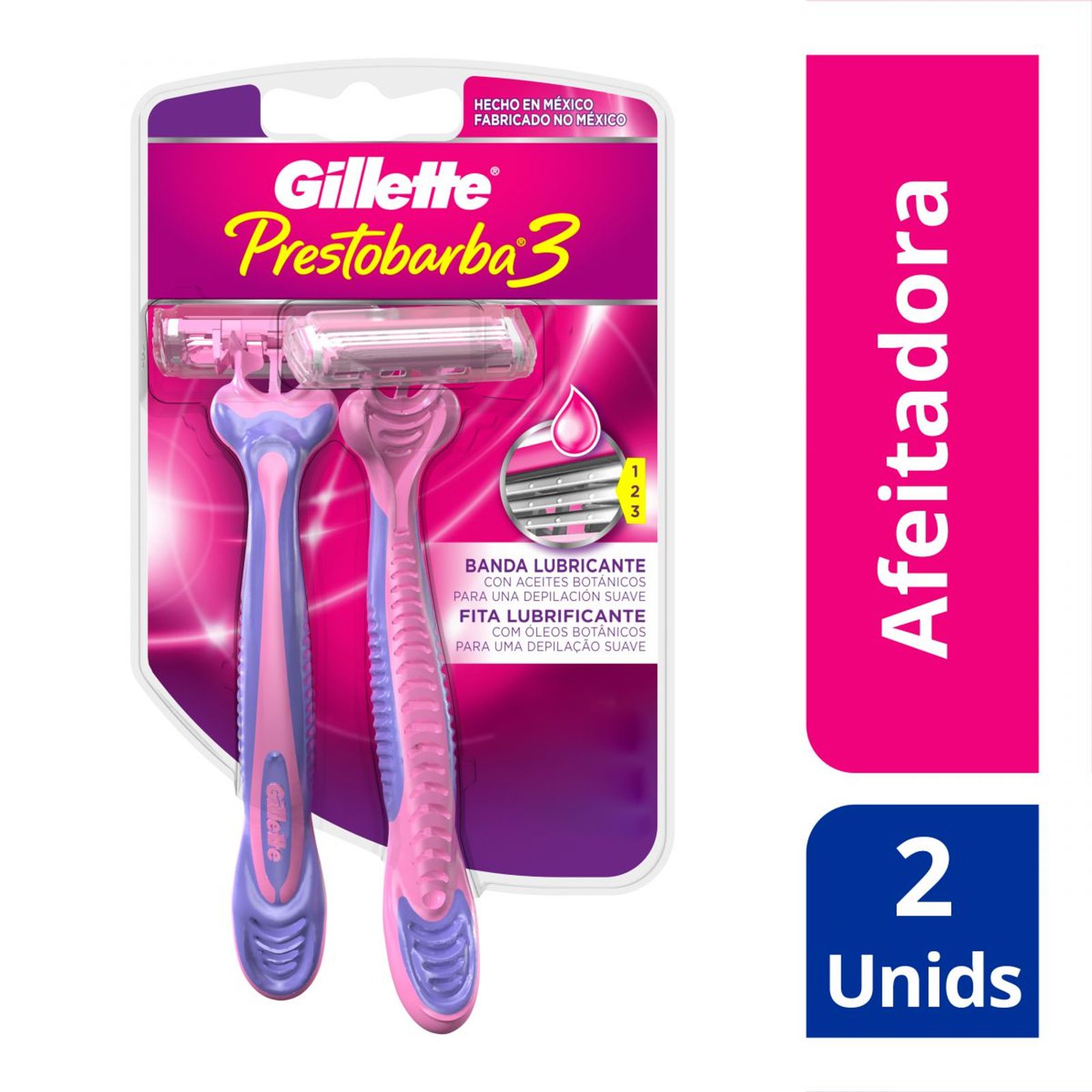 Gillette Máquinas De Afeitar Prestobarba3 Mujer (2 Unidades)