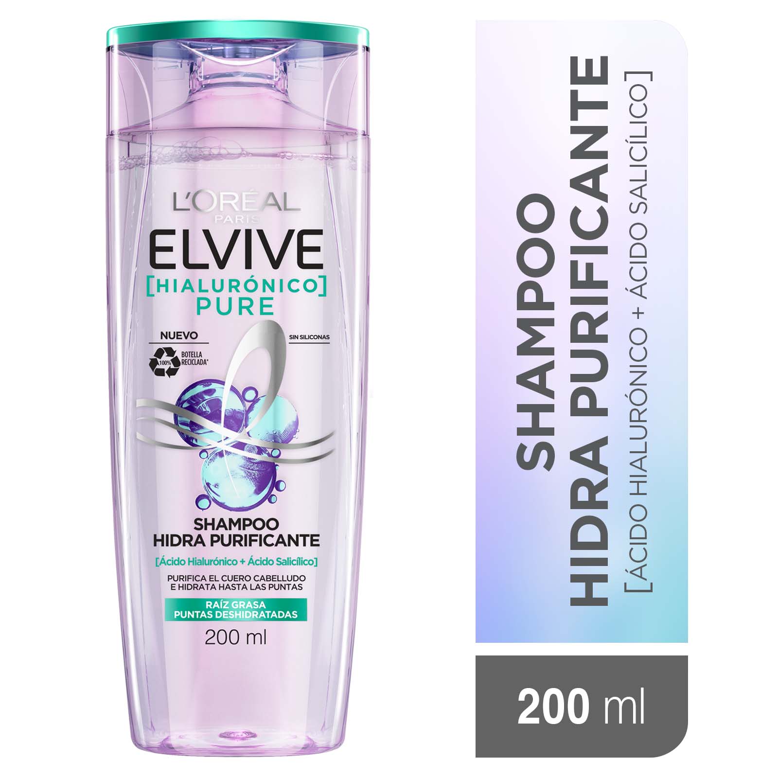 Shampoo Elvive Hialuronico Pure 200Ml