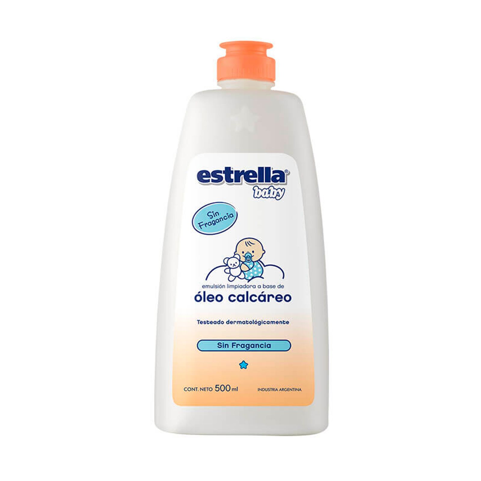 Estrella Baby Oleo Calcareo 500 Ml Sin Fragancia Con Extracto De Algodón