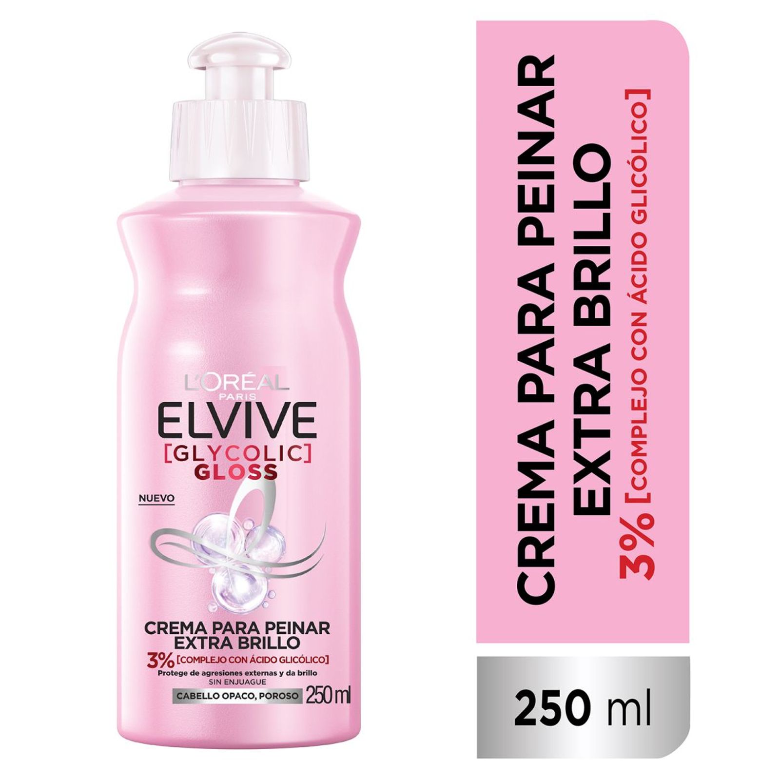 Crema Para Peinar Elvive Glycolic Gloss 250Ml