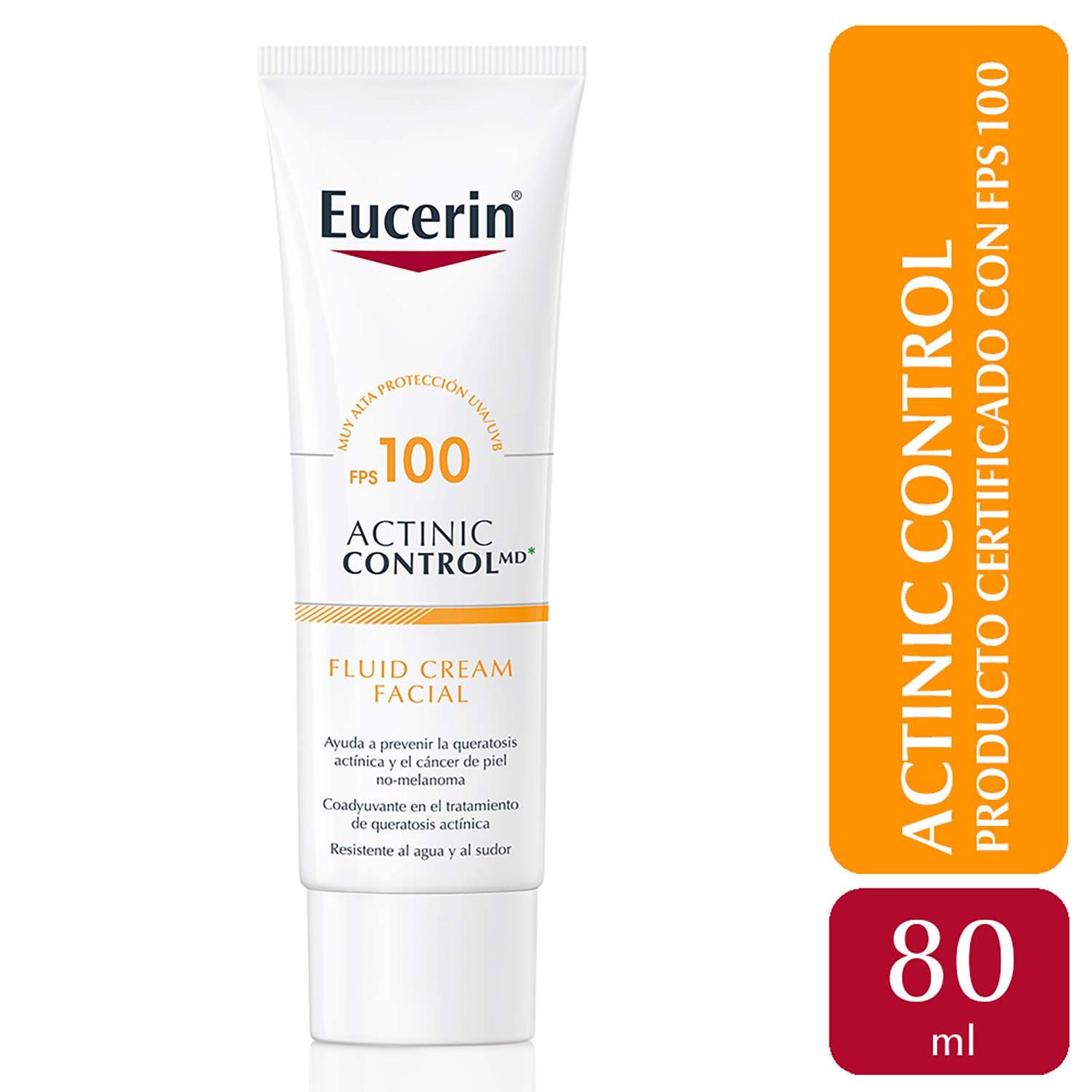 Eucerin Actinic Control Protección Solar Facial Fps 100 X 80 Ml