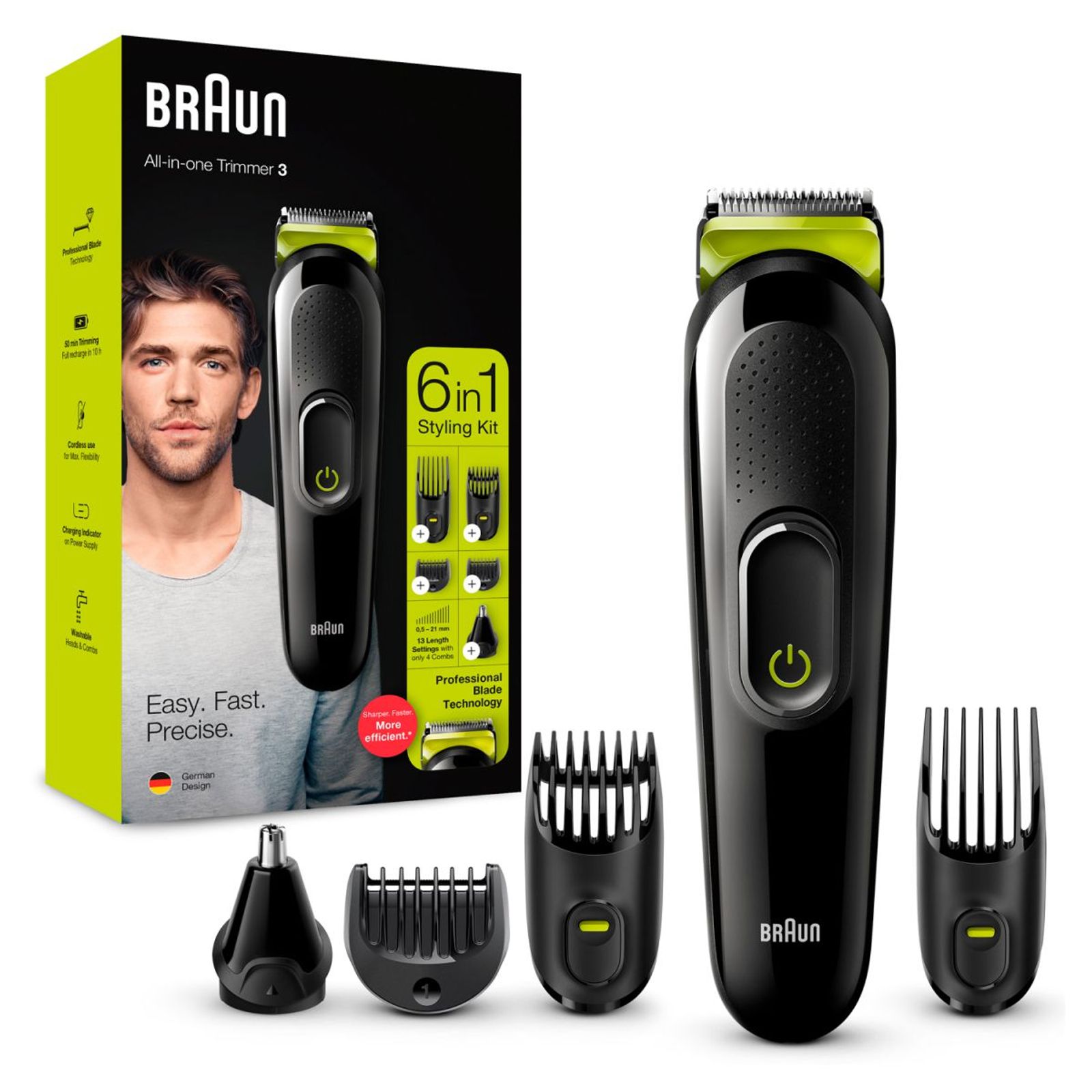 Braun Recortadora De Barba 6 En 1 Mgk3221