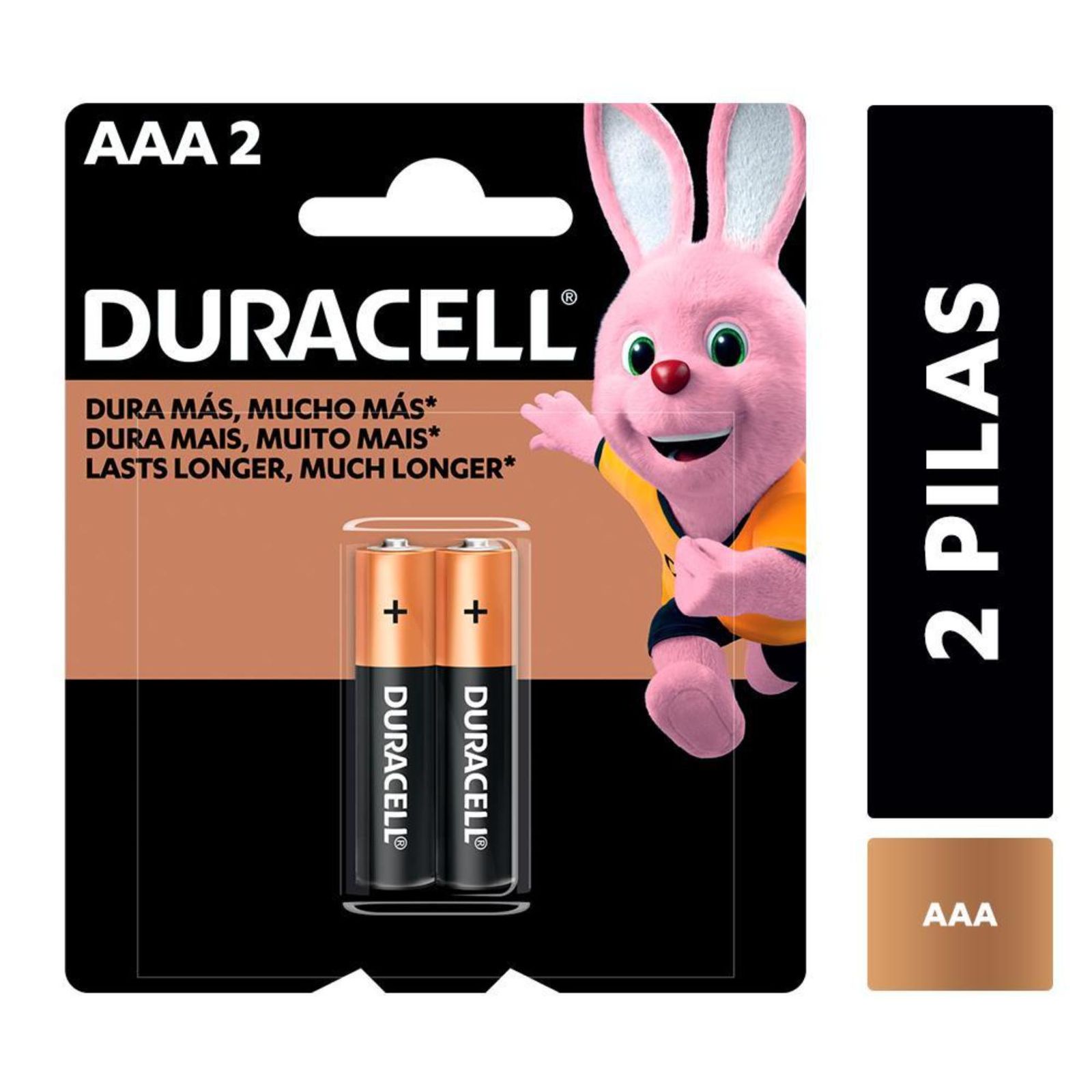 Duracell Pilas Alcalinas Aaa De Larga Duración (Pack De 2)