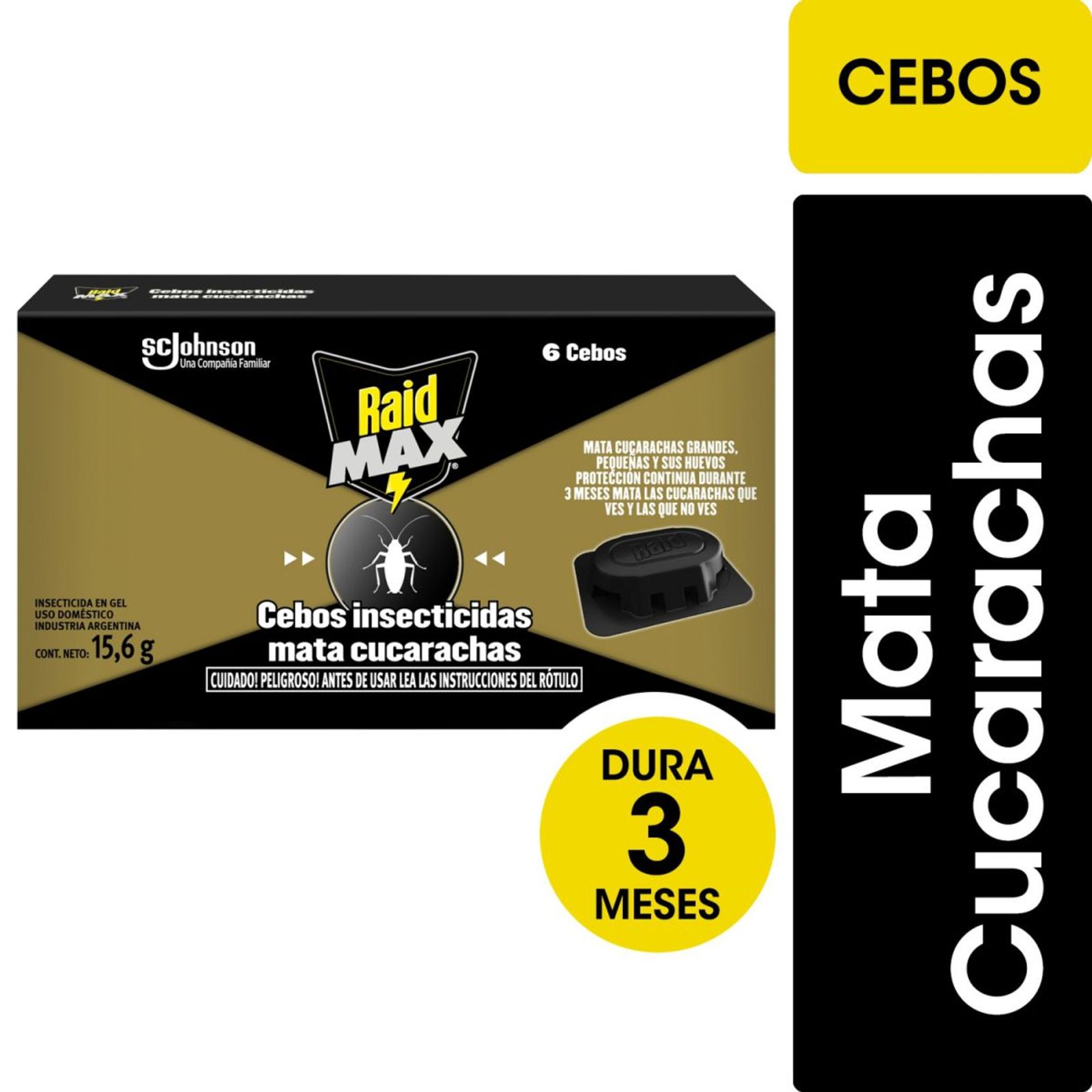 Raid Insecticida Mata Cucarachas Cebos 6U