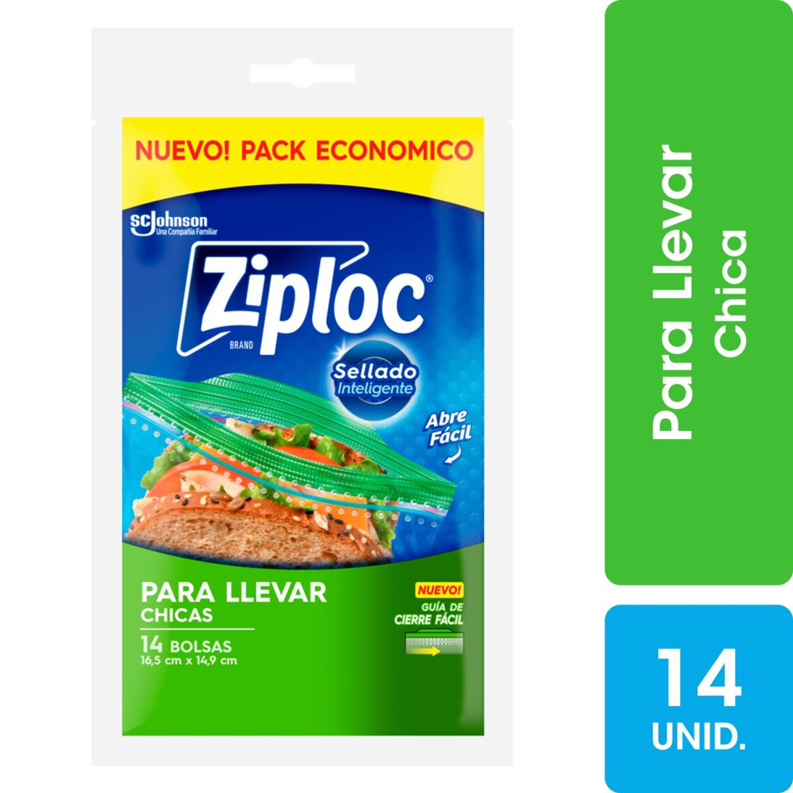 Ziploc Bolsas Herméticas Para Llevar Chica 14Un