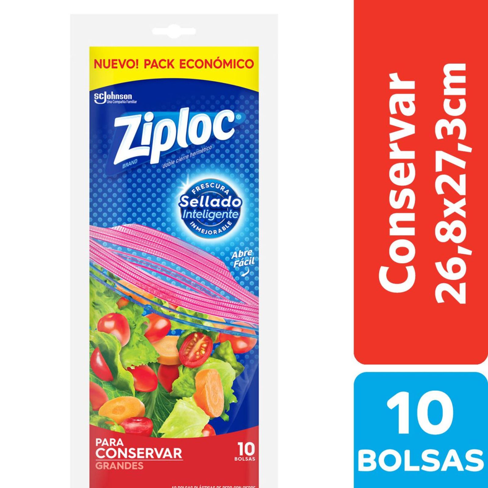 Ziploc Bolsas Herméticas Para Conservar Grande 10Un