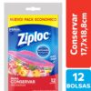 Ziploc Bolsas Herméticas Para Conservar Medianas 12Un