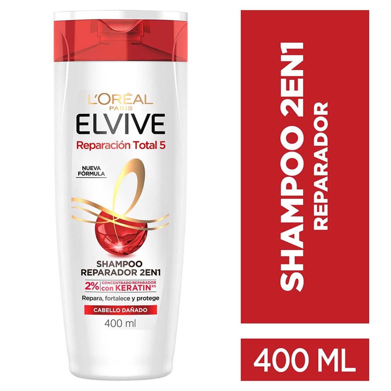 Shampoo 2 En 1 Elvive Rt5 Keratin 400Ml