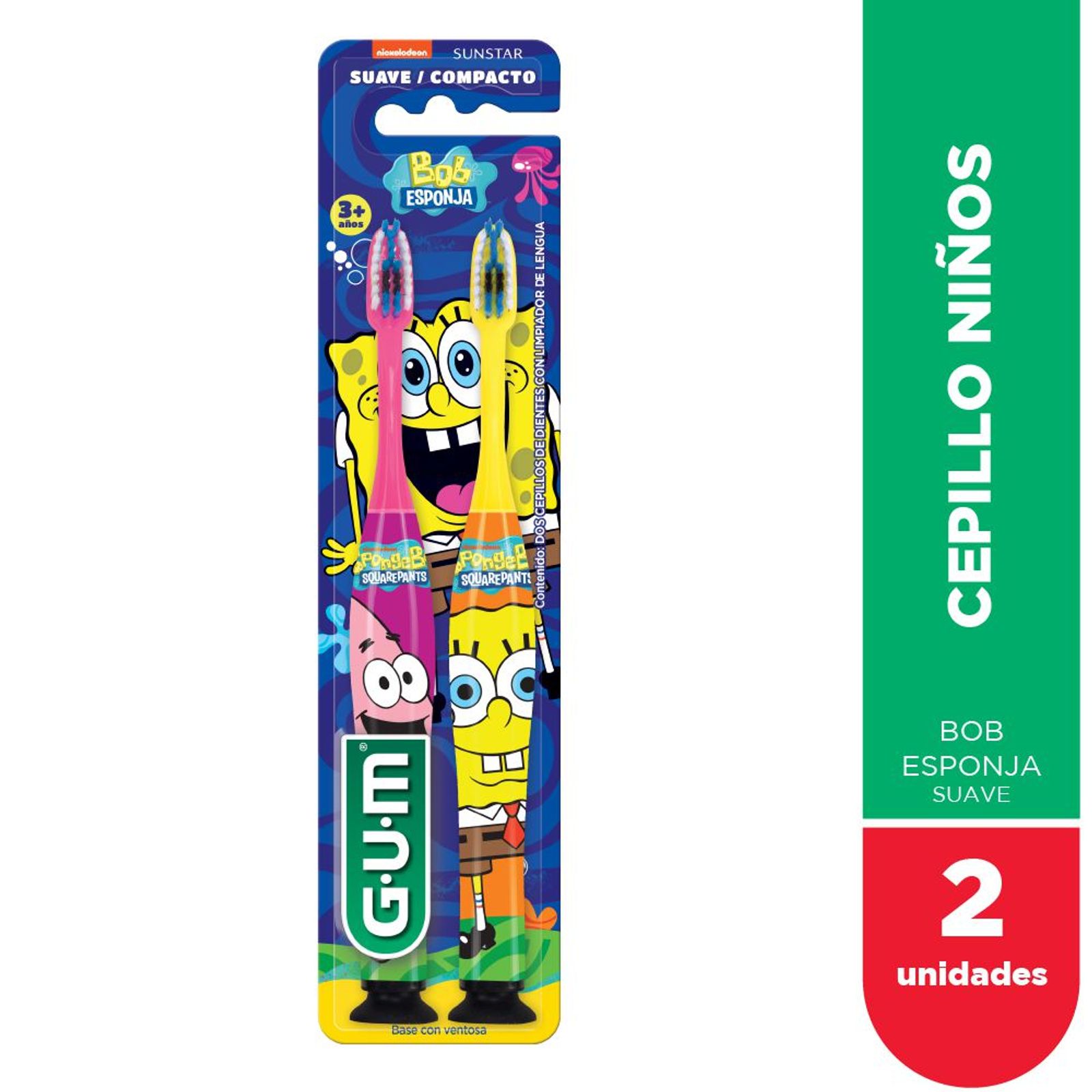 Gum Cepillo De Dientes Bob Esponja (2 Unidades)