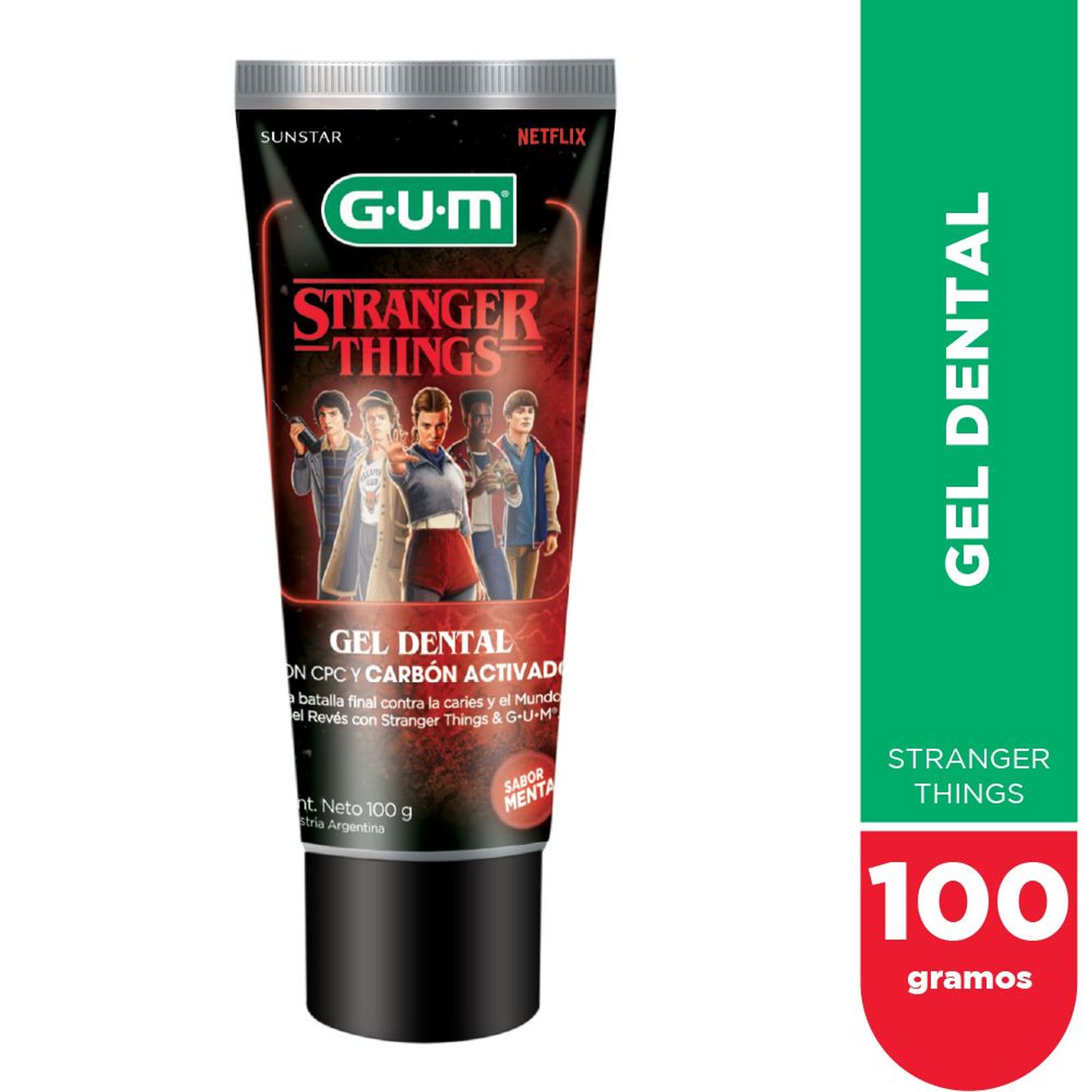 Gum Gel Dental Carbon Activado Stranger Things 100 Gr