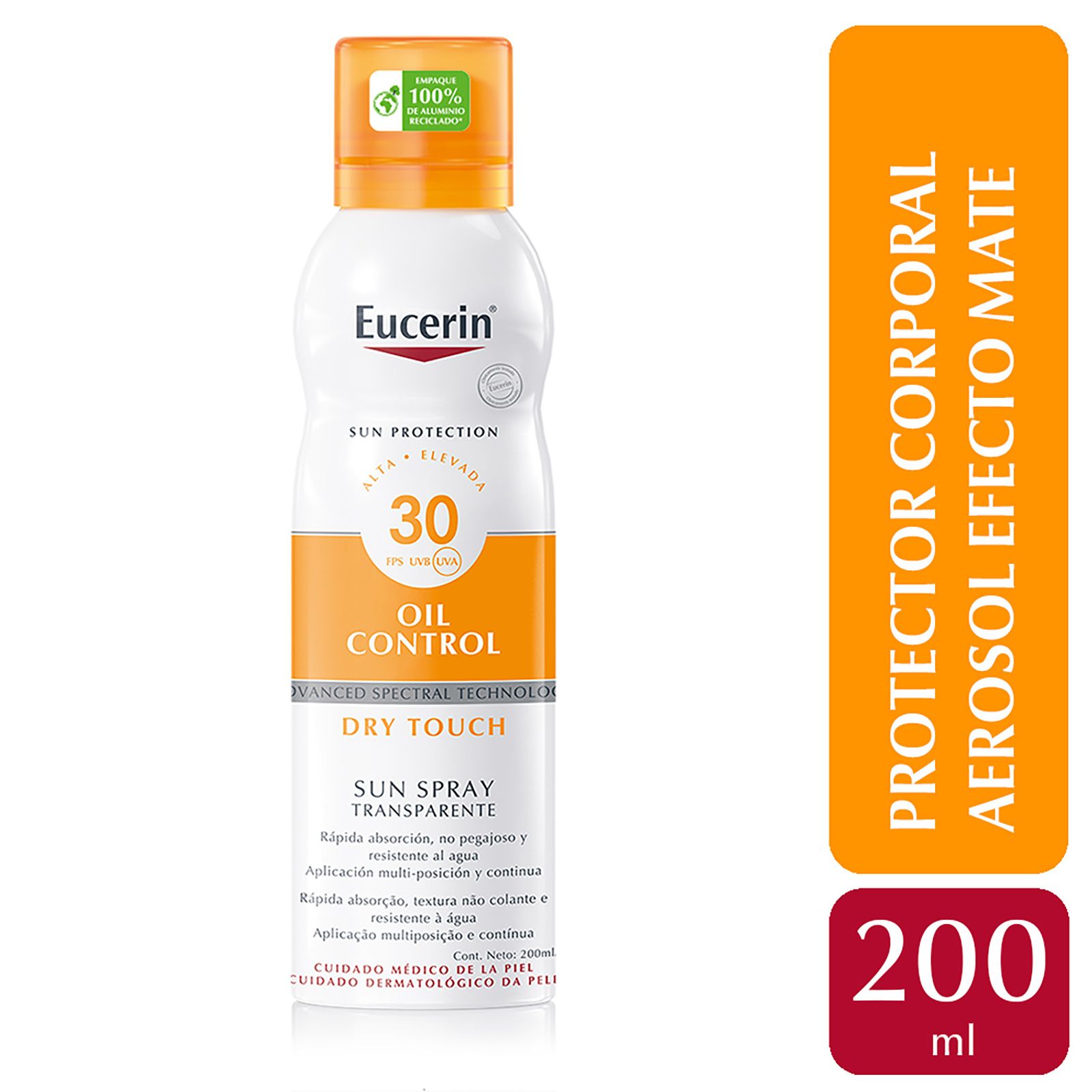Eucerin Toque Seco Protector Solar Corporal En Spray Fps 30 X 200 Ml
