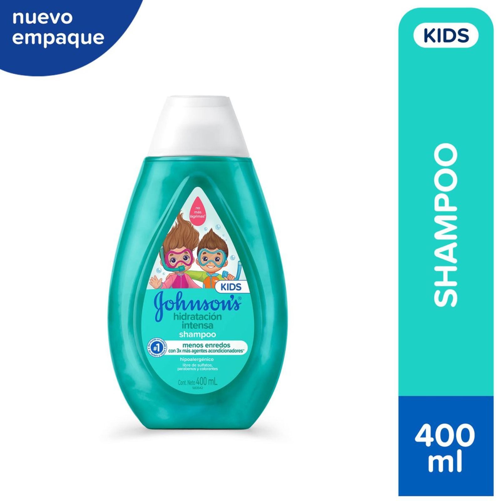 Johnsons Baby Shampoo Para Niños Hidratación Intensa 400 Ml