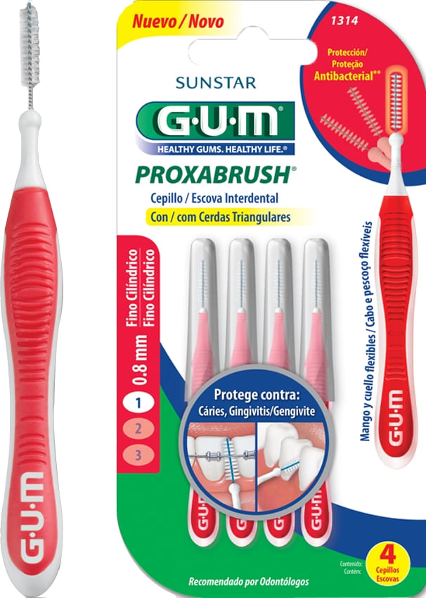 Cepillo Interdental Proxabrush 0.8 Mm X 4 Un