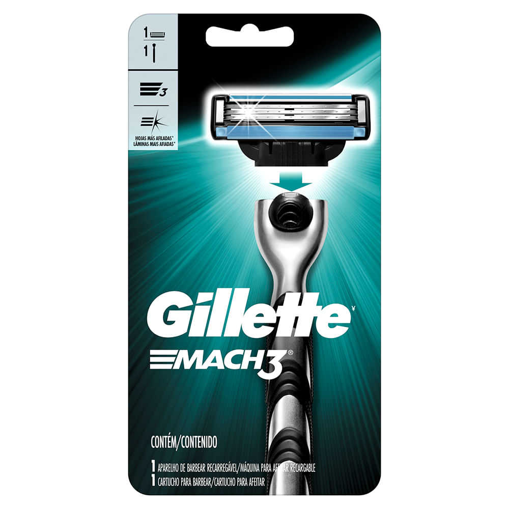 Gillette Mach3+ Afeitadora Recargable (1 Unidad)