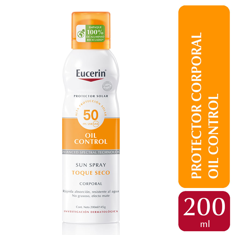 Eucerin Sun Oil Control Spray Toque Seco Fps50 200Ml