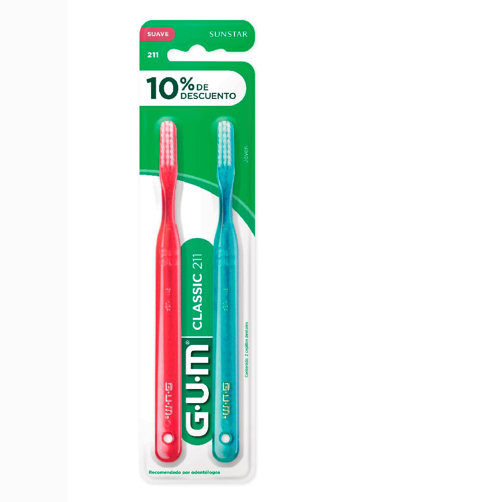 Gum Cepillo Dental Classic Suave 211 X2