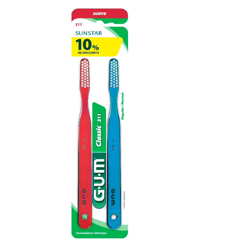 Gum Cepillo Dental Classic Suave 311 X2