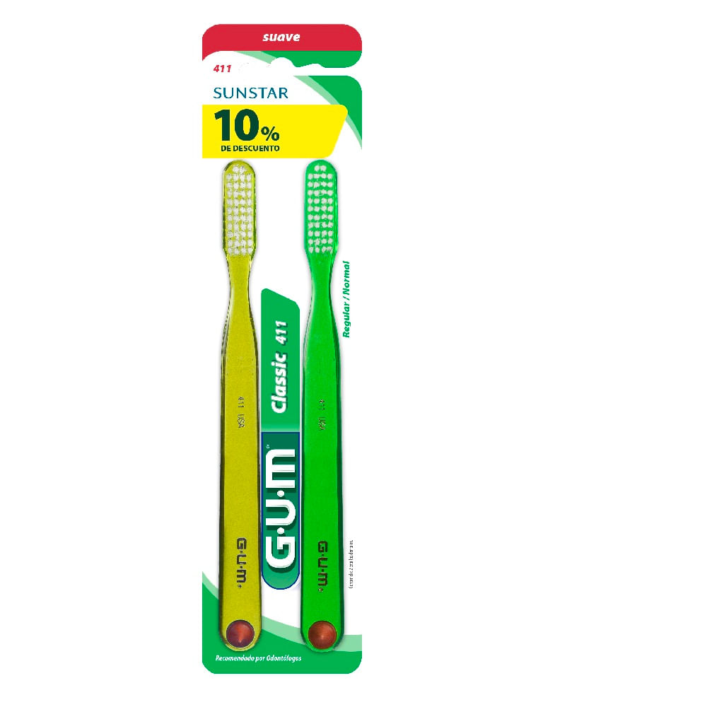 Gum Cepillo Dental Classic Suave 411 X2