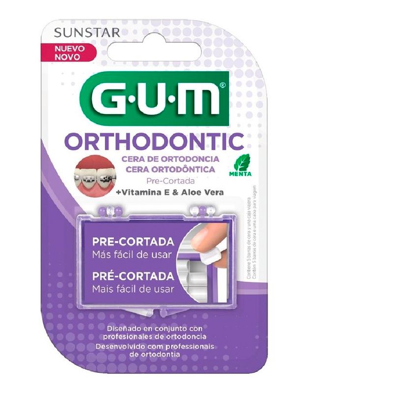 Cera De Alivio Gum Para Ortodoncia Sabor Menta X 5 Un