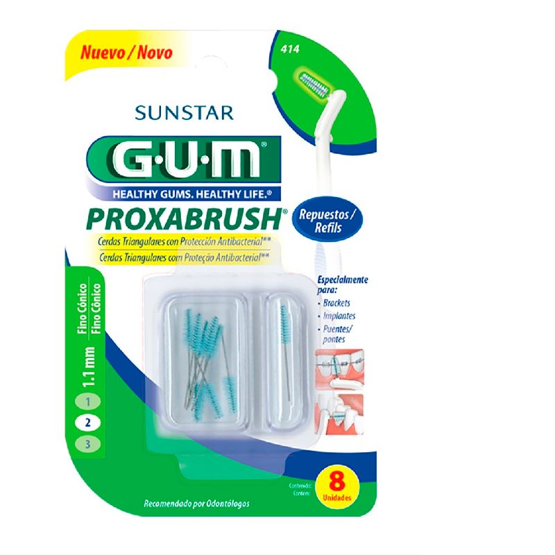 Repuesto Interdental Gum Proxabrush Fino Cónico 1.1Mm X 8 Un