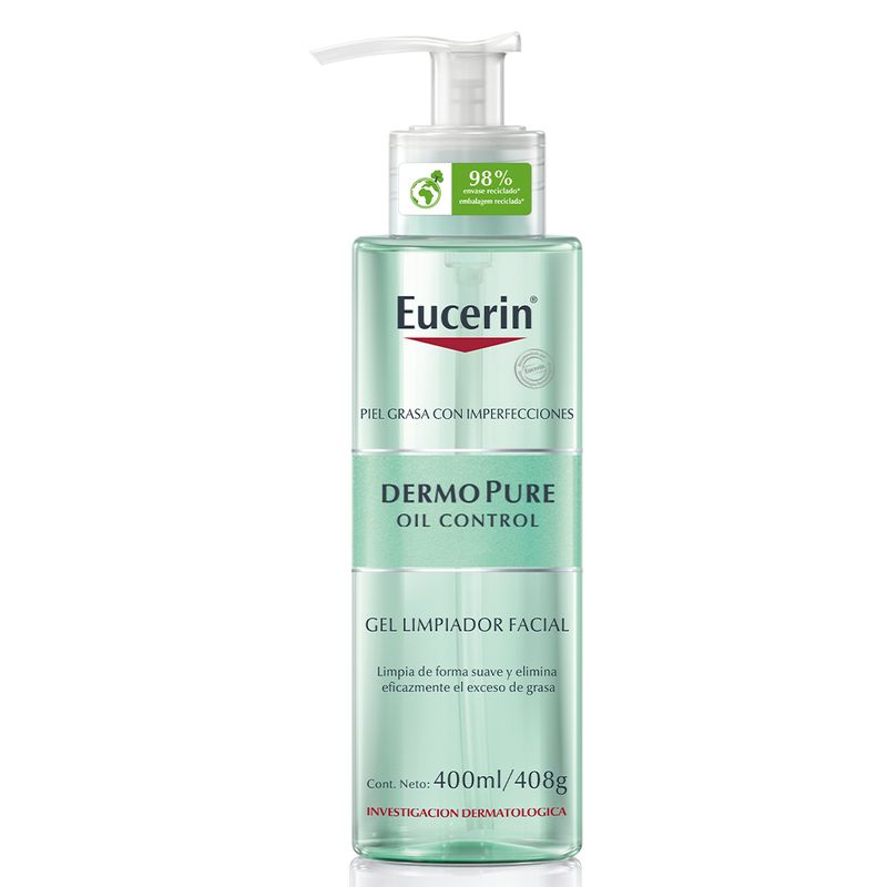Eucerin Gel Limpiador Diario Dermopure Oil Control Para Piel Grasa X 400 Ml