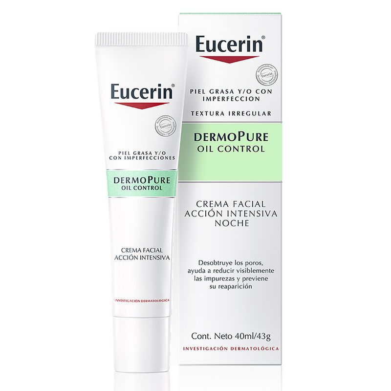 Eucerin Crema Facial De Acción Intensiva Dermopure Oil Control Noche X 40 Ml