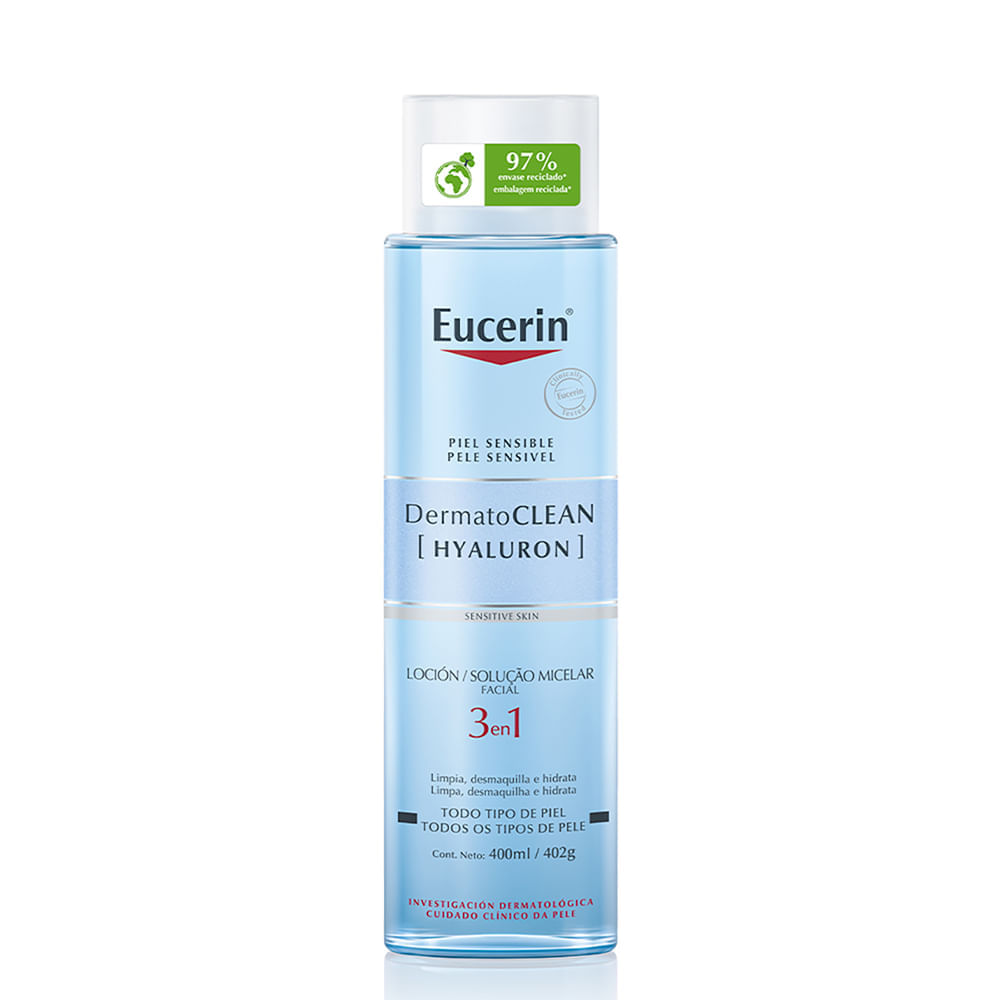 Eucerin Loción Micelar Limpiadora 3 En 1 Dermatoclean X 400 Ml