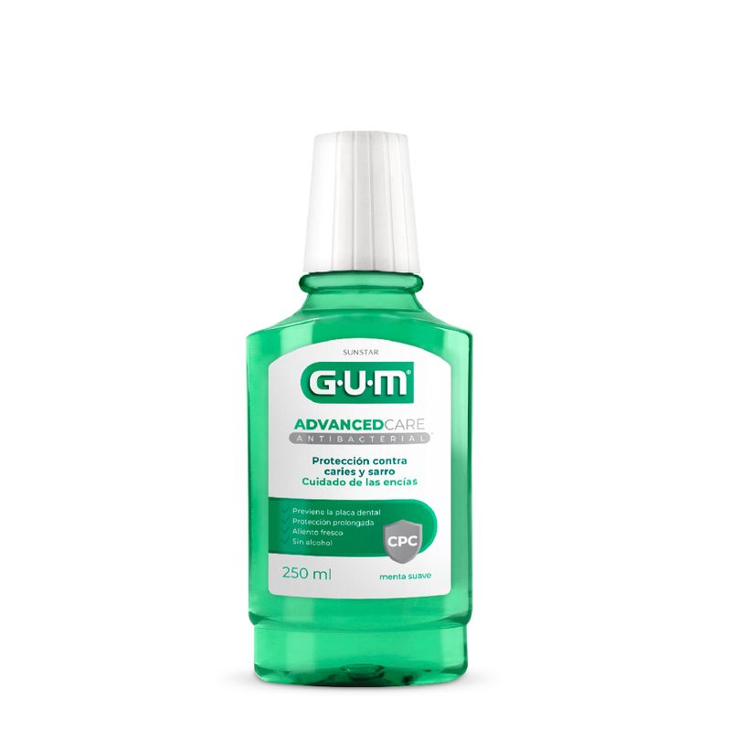 Enjuague Bucal Gum Antibacterial Menta Suave X 250 Ml