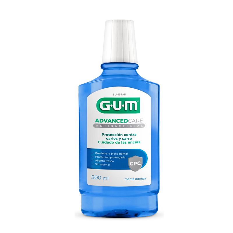 Enjuague Bucal Gum Antibacterial Menta Intensa X 500 Ml