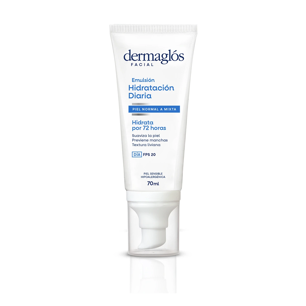 Dermaglós Facial Emulsión Hidratación Diaria Piel Normal/ Mixta Día Fps 20 X 70 Ml