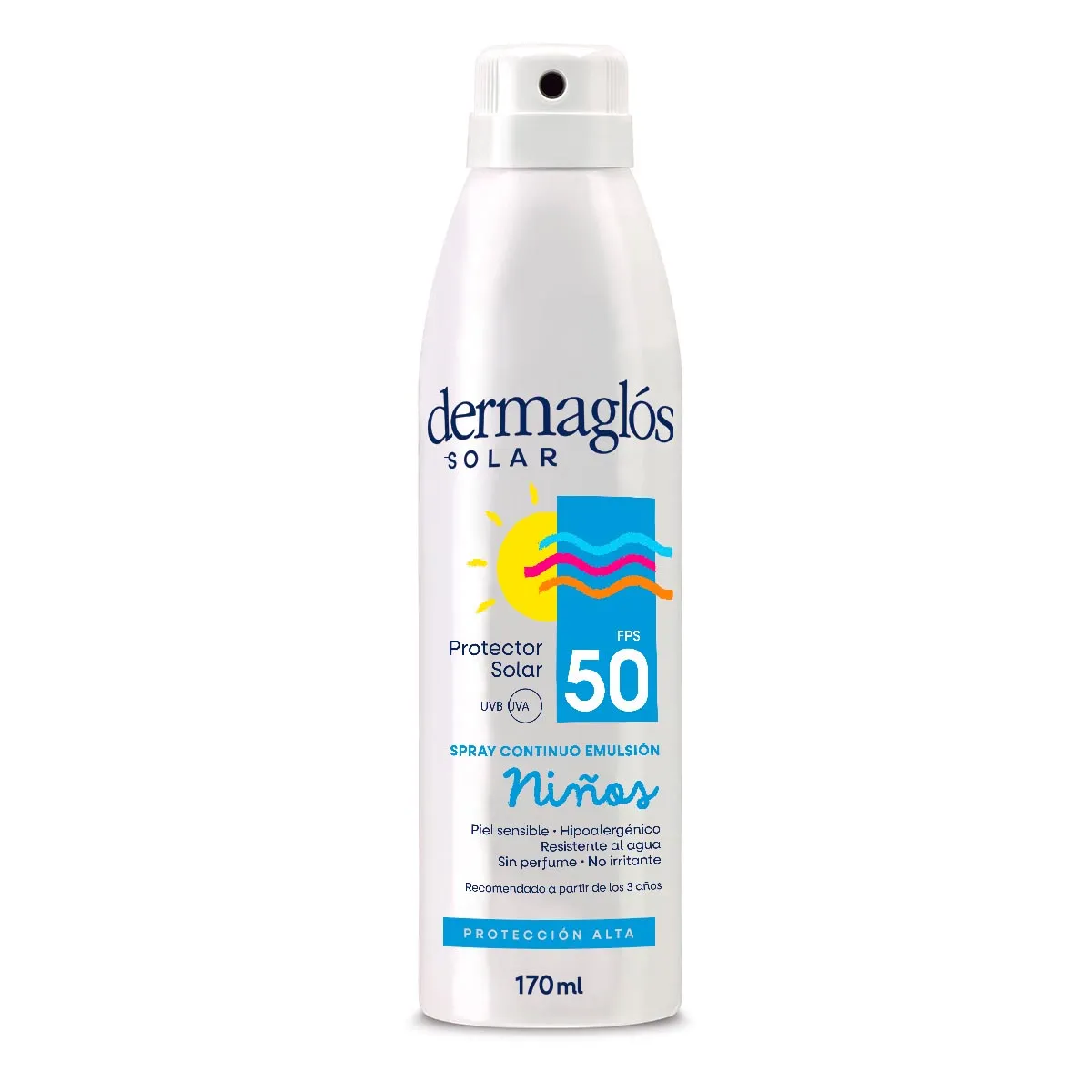 Dermaglós Protector Solar Fps 50 Niños En Sp Continuo X 170 Ml