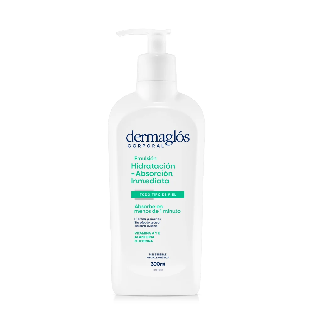 Dermaglós Emulsión Corporal Hidratación + Absorción Inmediata X 300 Ml