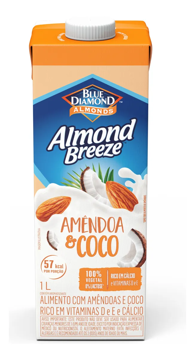Leche De Almendras Almond Breeze Amendoa Y Coco 1 Lt