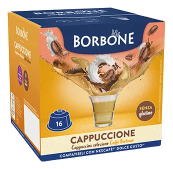 Caffe Borbone Cappuccino Capsulas Comp Dolce Gusto 16 Pcs