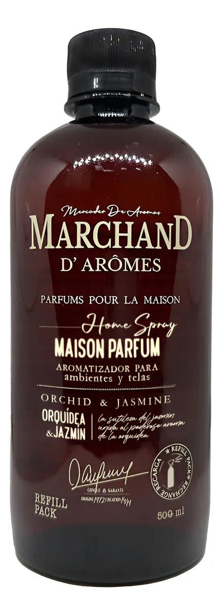 Marchand D´Aromes Home Sray (Repuesto) Orquidea & Jazmin 500 Ml.