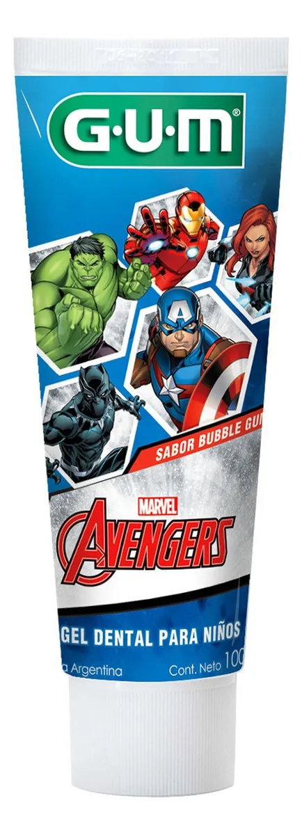 Pasta Gel Dental Para Niños Kids Bubble Avengers Gum 100G