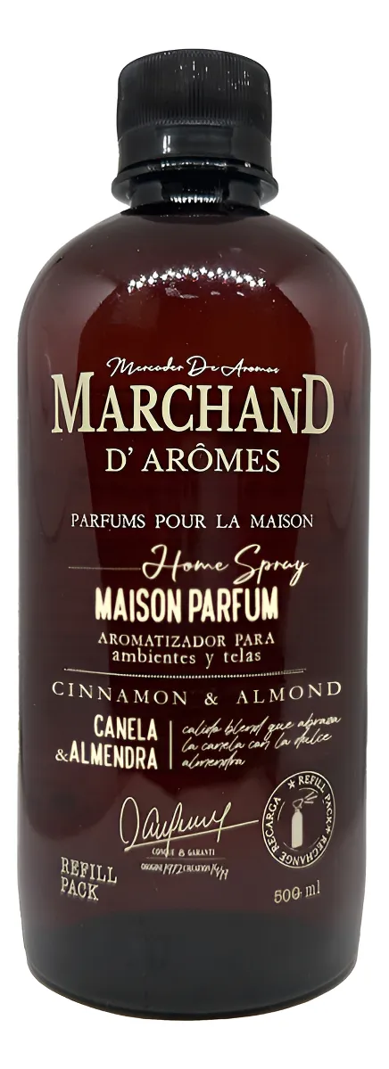 Marchand D´Aromes Home Sray (Repuesto) Cinanmon & Almond 500 Ml.