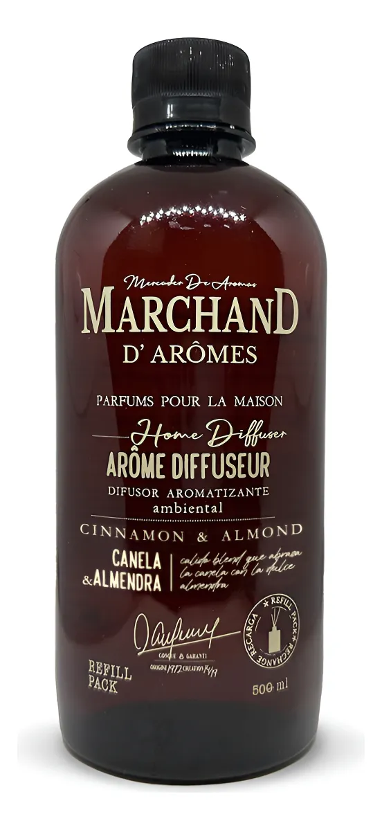 Marchand D´Aromes Home Difusor (Repuesto) Cinnamon & Almond 500 Ml.
