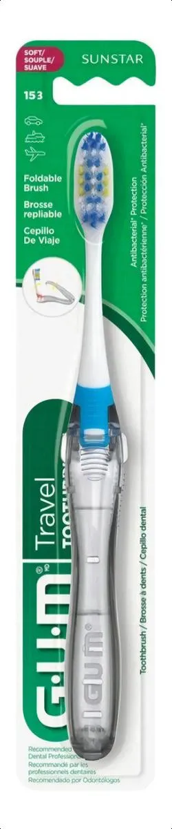 Gum Cepillo Travel Viajero - Cepillo Suave - 4 Hileras - Antibacterial