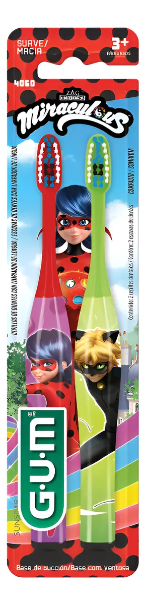 Gum Cepillo De Dientes Miraculous Ladybug X2