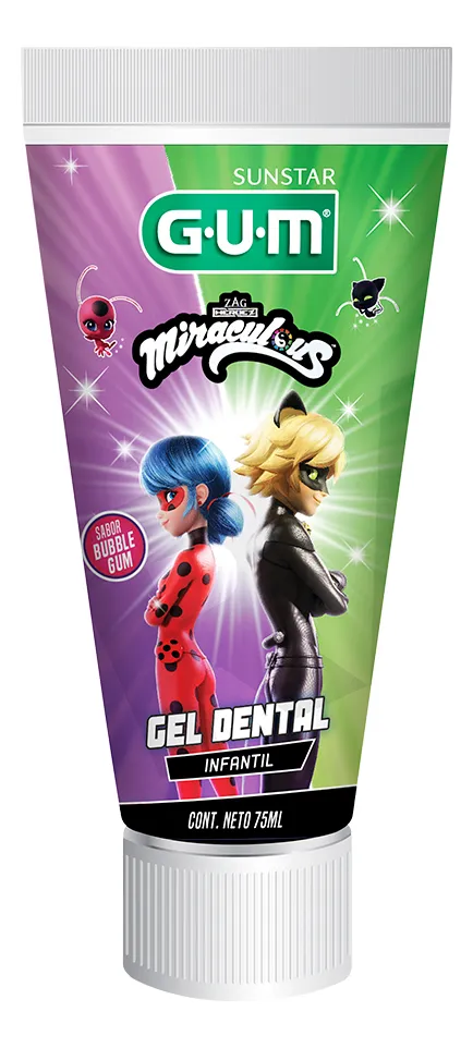 Gum Gel Dental Infantil Miraculous Ladybug X 100 Grs