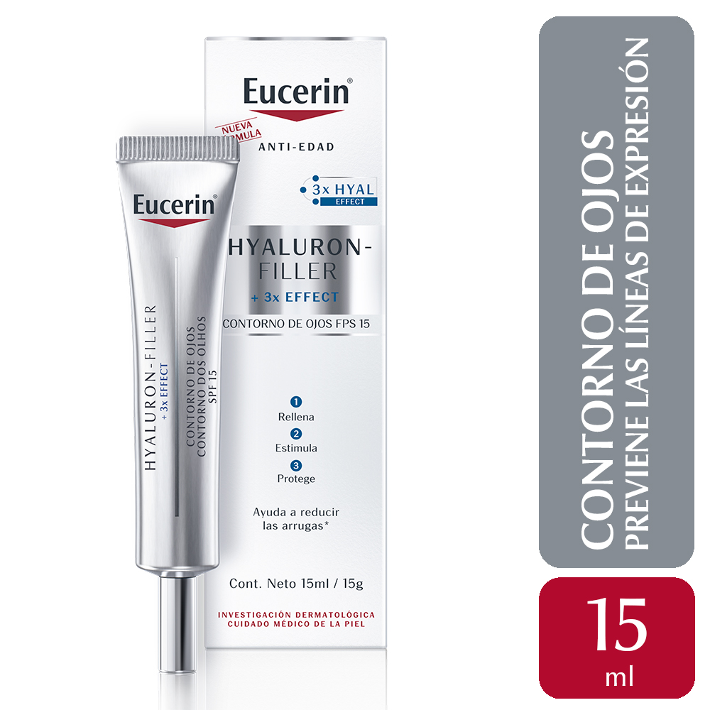 Eucerin Hyaluron-Filler + 3X Effect Contorno De Ojos Antiarrugas Fps 15 X 15 Ml