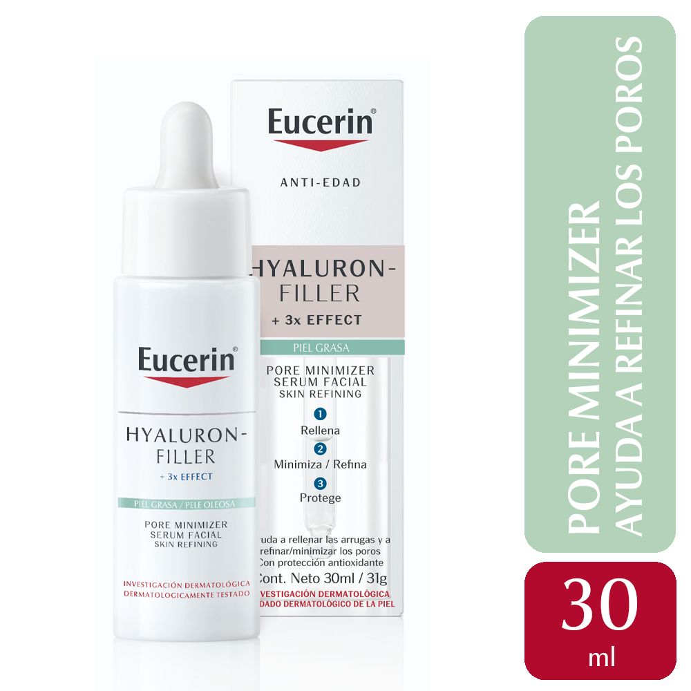 Eucerin Hyaluron-Filler + 3X Effect Serum Facial Ultraligero Pore Minimizer X 30 Ml