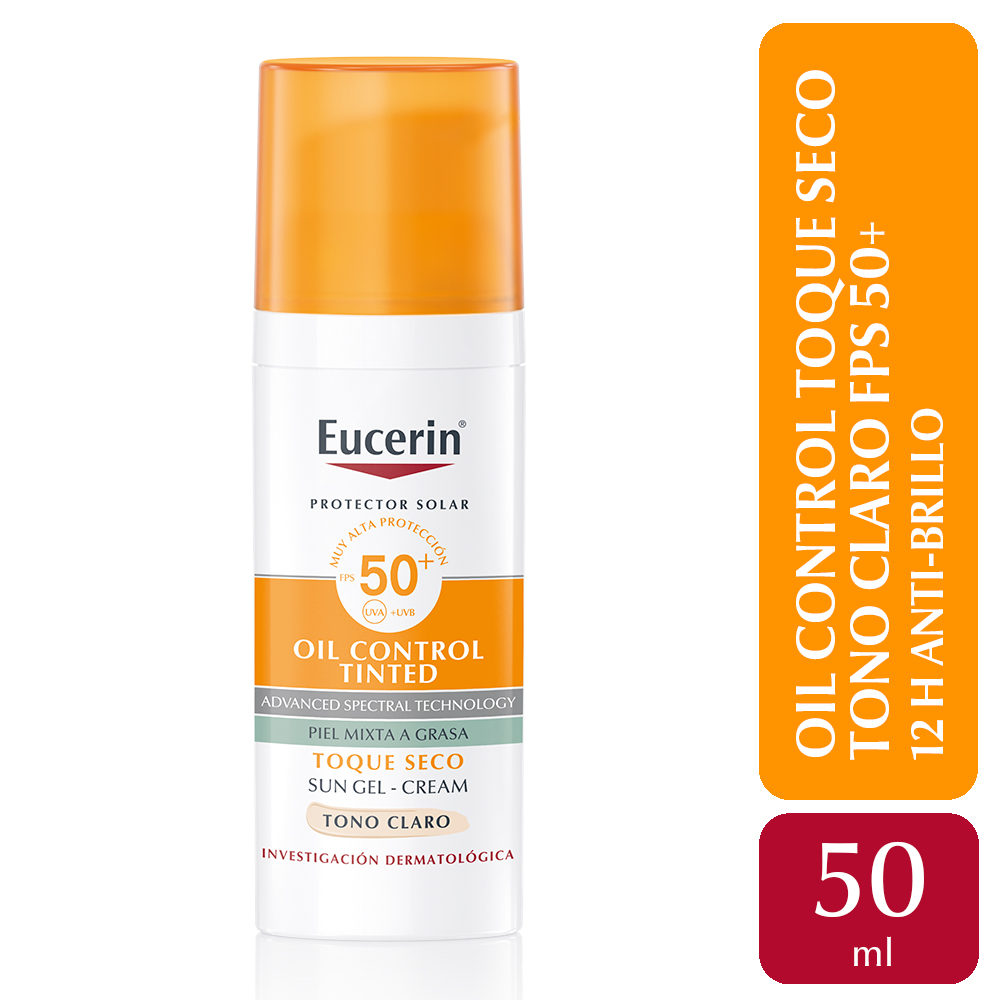 Eucerin Sun Oil Control Protector Solar Facial Tono Claro Fps 50 X 50 Ml